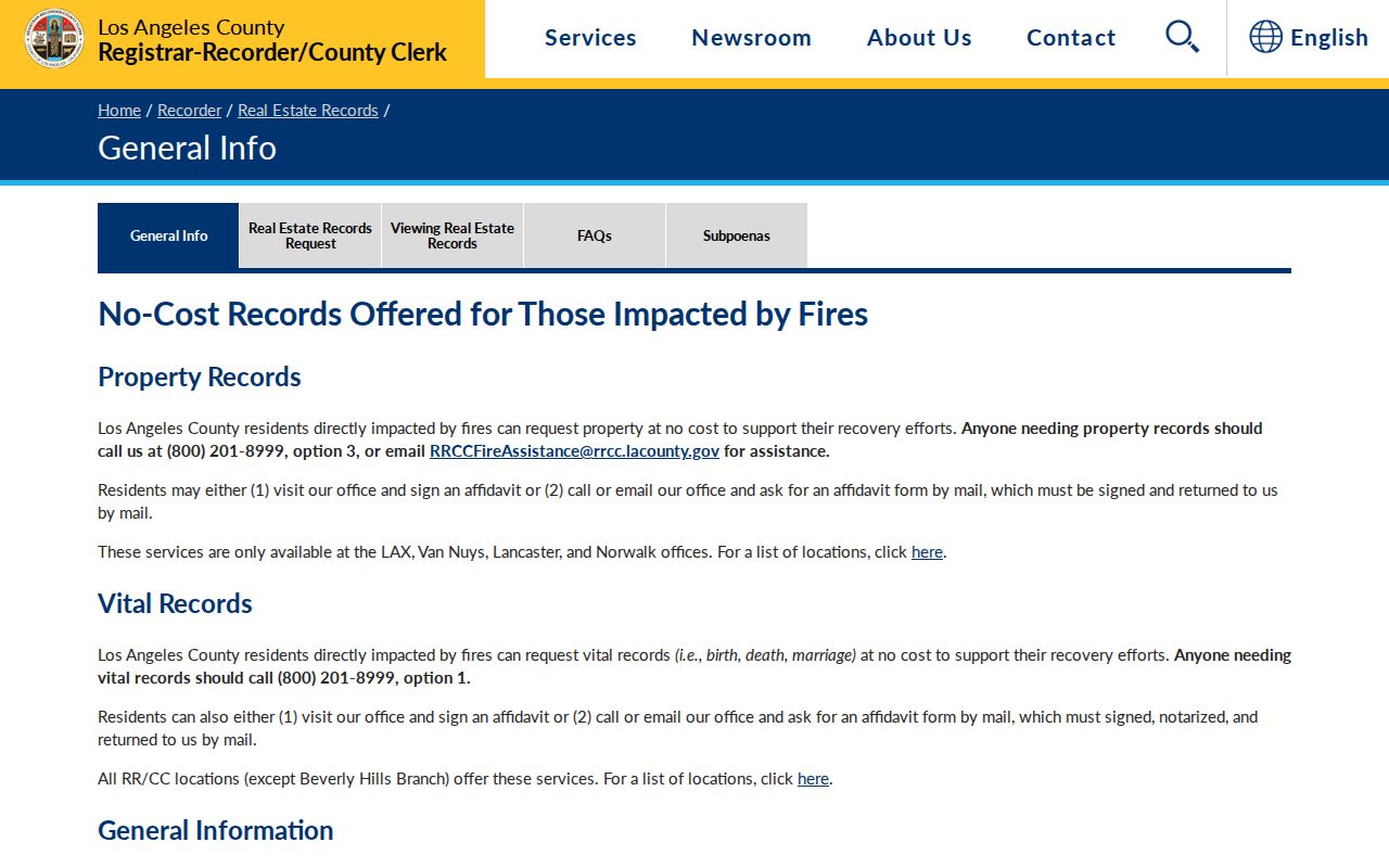Lancaster people search using LA County recorder real estate records